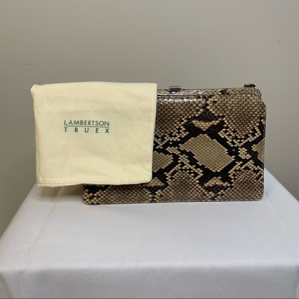 Lambertson Truex Python Shoulder Bag-Euc - image 5